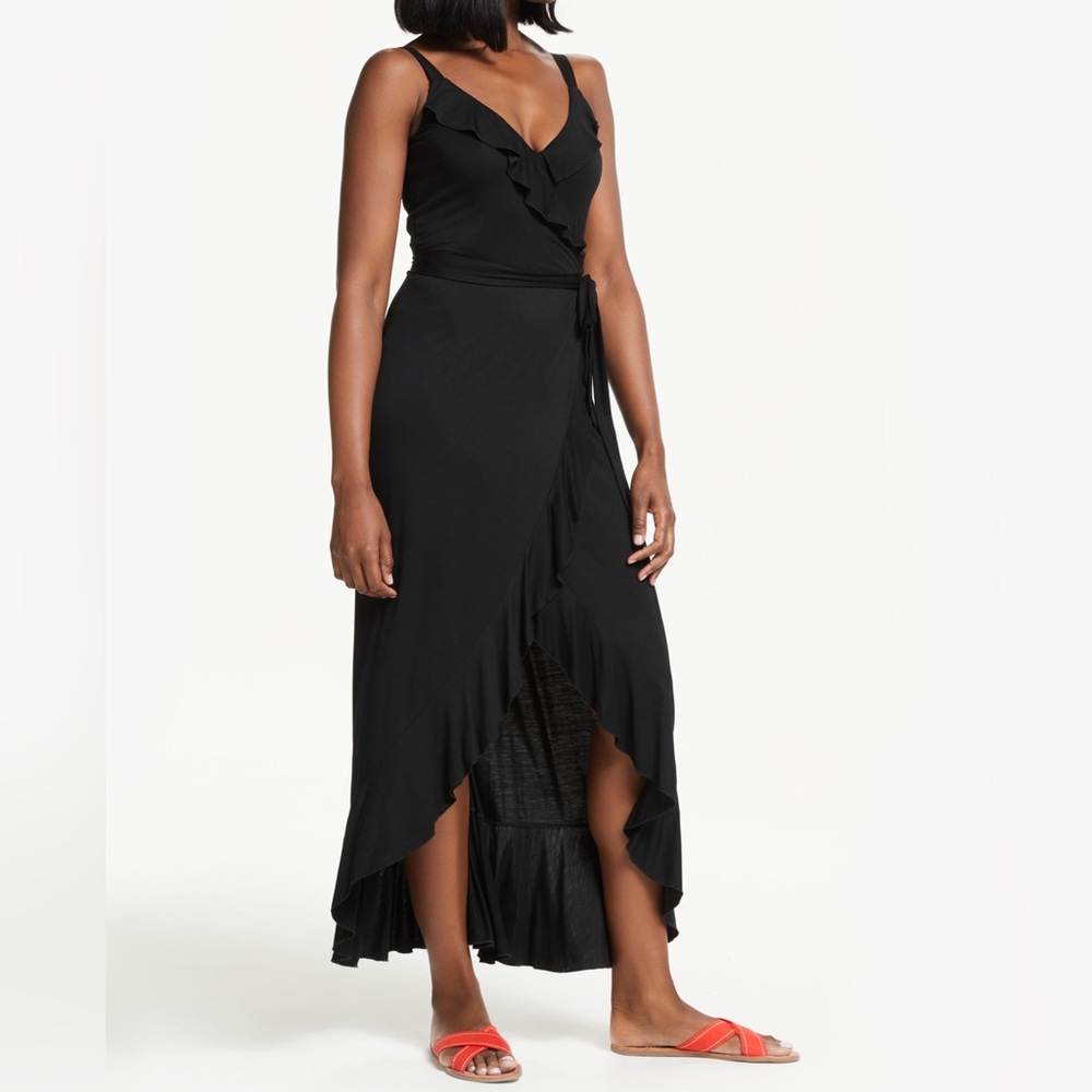 Boden Black Nora Jersey Maxi Dress - Black Size 14